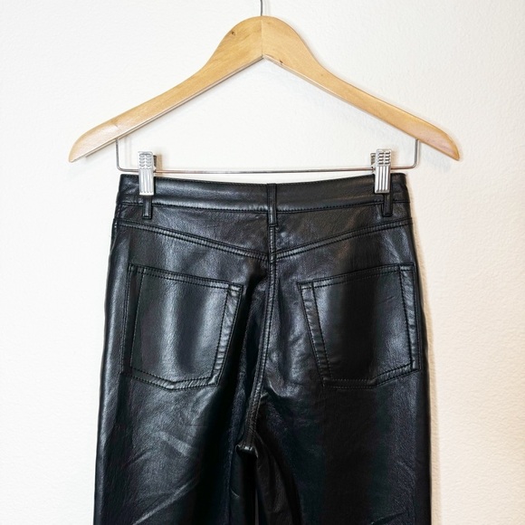 Aritzia Wilfred Black Faux Leather The Melina Pants Size 2 US - Picture 5 of 7